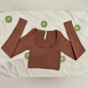 Sunday Best | SINCHSEAMLESS™ Rib Ribcage Longsleeve, Chocolate Sorbet, XS